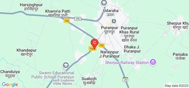 Ganna Krishak Post Graduate College, Puranpur Map
