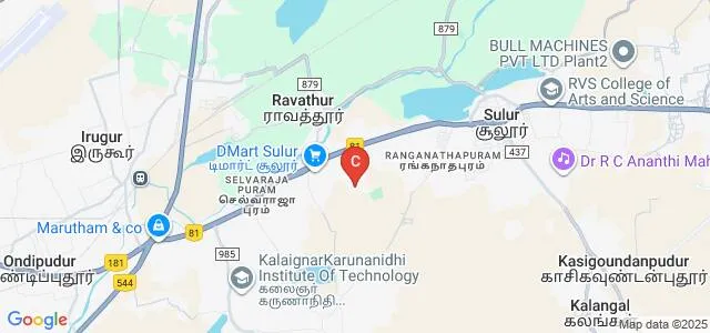RVS School of Architecture, Kannampalayam Map
