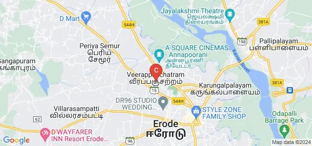 Chikkaiah Naicker College, Erode Map