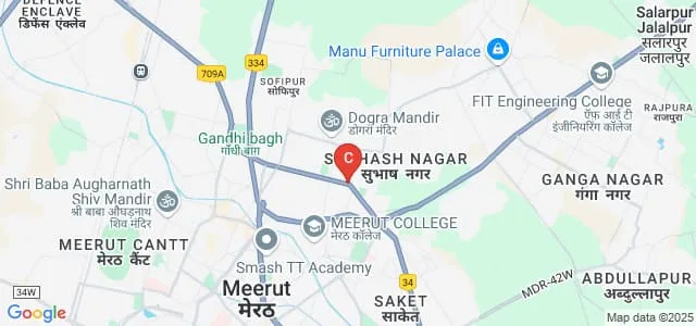Pt Deen Dayal Upadhyay Management College, Meerut Map