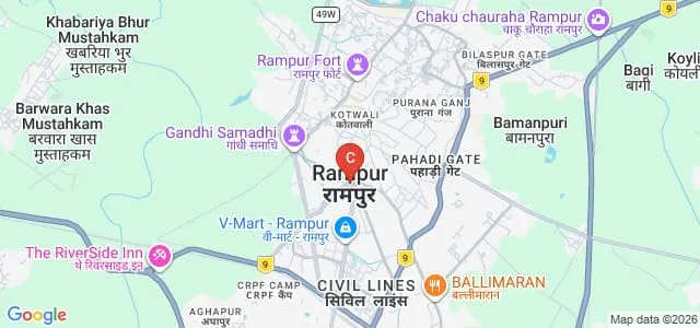 Kalindi Singh Mahavidyalaya, Ghazipur Map