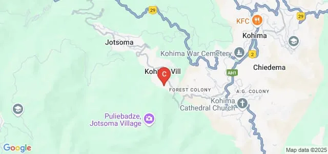 Sazolie College, Kohima Map