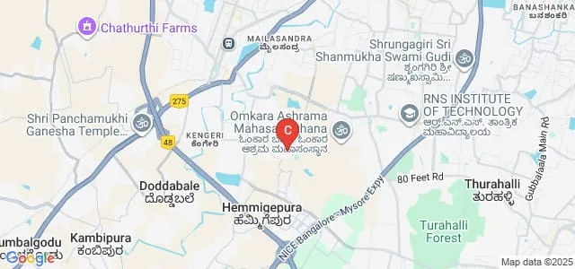 SJB School of Architecture and Planning, Bangalore Map
