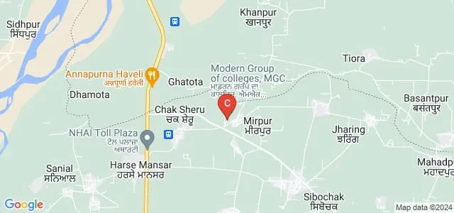 Modern Group of Colleges, College of Management, Mukerian Map