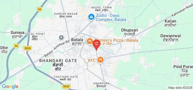 Baring Union Christian College, Batala Map