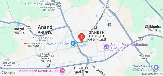 Anand Homeopathic Medical College and Research Institute, Anand Map