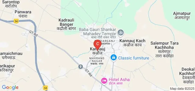 Pt Sunderlal Memorial Post Graduate College, Kannauj Map