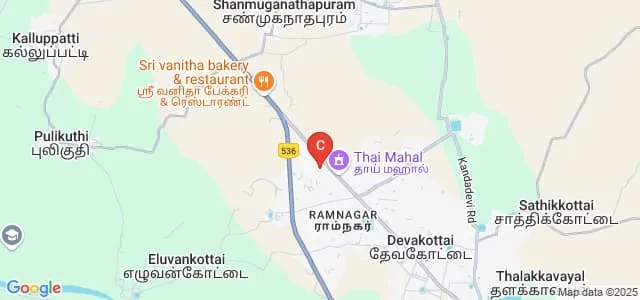 Ananda College, Devakottai Map