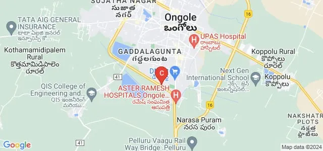 Acharya Nagarjuna University, Ongole Campus Map