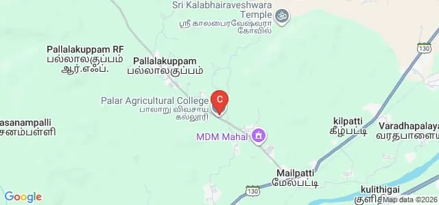 Palar Agricultural College, Vellore Map