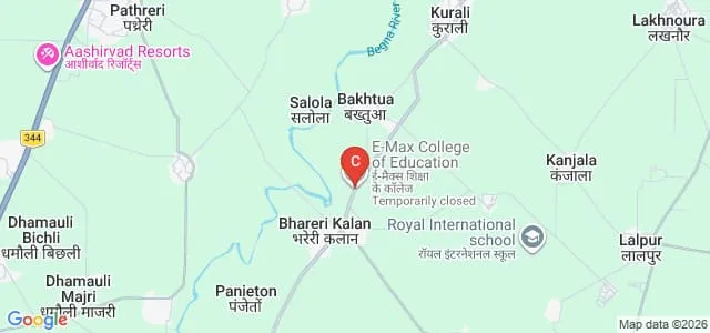 E Max College of Education, Ambala Map