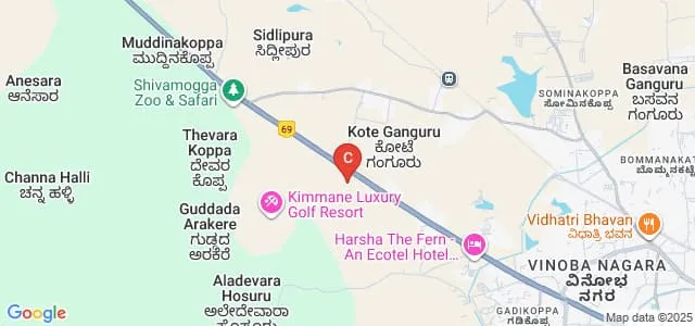 PES Institute of Advanced Management Studies, Shimoga Map