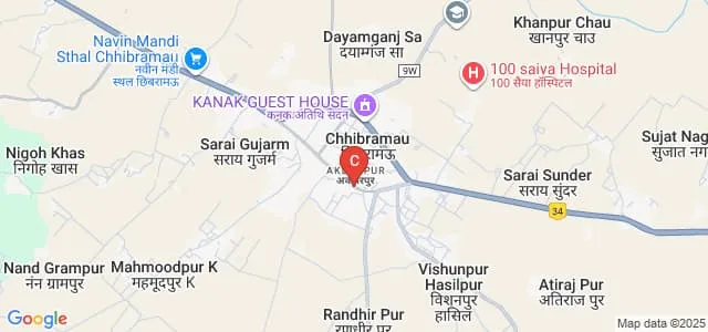 Suman Devi Brij Kishore Singh Vidhi Mahavidyalaya, Kannauj Map