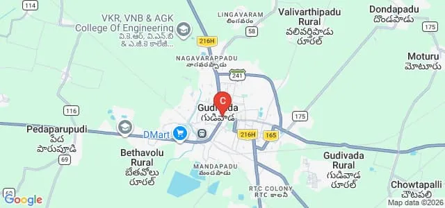 Akkineni Nageswara Rao College of Engineering and Technology, Gudivada Map