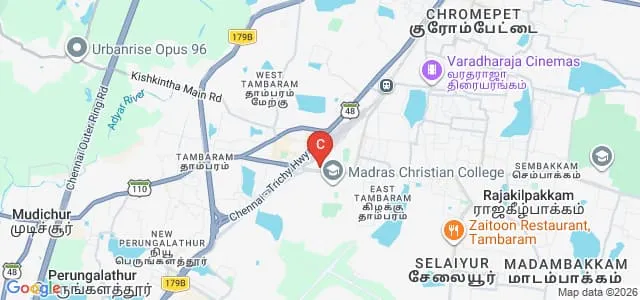 Madras Christian College, Chennai Map