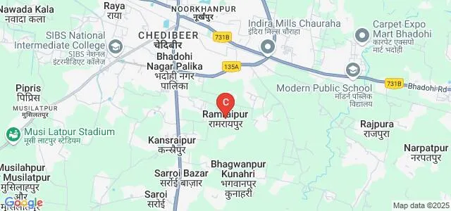Dr Shyama Prasad Mukherjee Government Degree College, Bhadohi Map