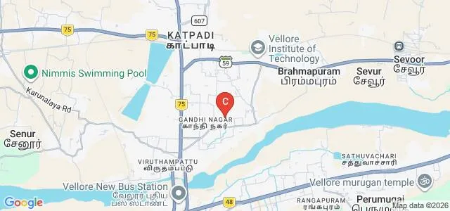 Auxilium College of Education, Vellore Map