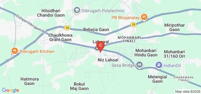 Lahowal College, Dibrugarh Map