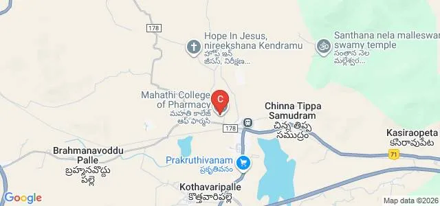 Mahathi College of Pharmacy, Madanapalle Map