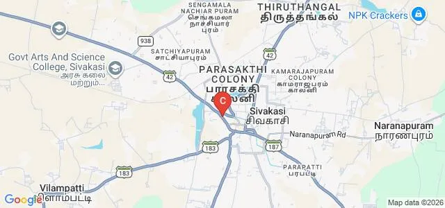 Arasan Ganesan College of Preceptors, Sivakasi Map
