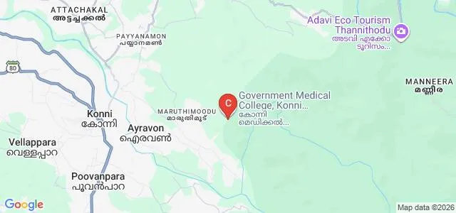 Government Medical College, Konni Map