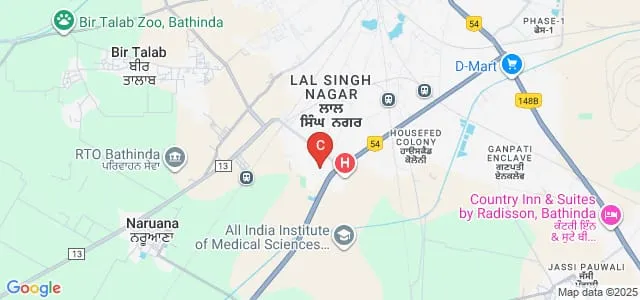 Giani Zail Singh Campus College of Engineering and Technology, Maharaja Ranjit Singh Punjab Technical University, Bathinda Map