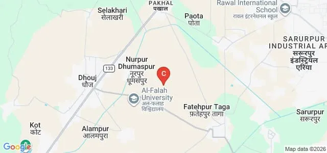 Al-Falah School of Engineering and Technology, Faridabad Map