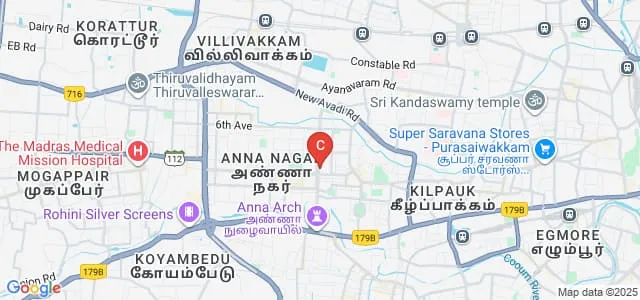 C Kandaswami Naidu College for Men, Chennai Map