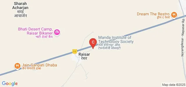 Manda Institute of Technology, Bikaner Map