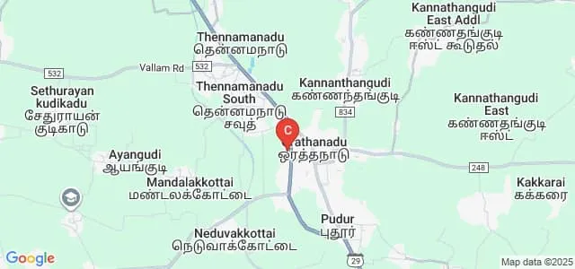 Government Arts and Science College for Women, Orathanadu Map