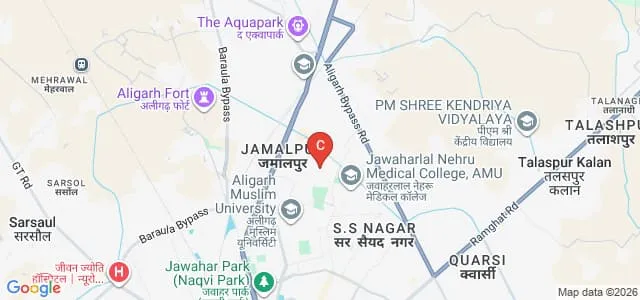 Jawaharlal Nehru Medical College, Aligarh Muslim University, Aligarh Map