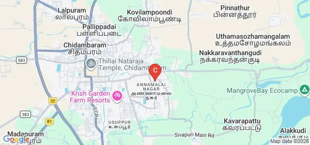 Rajah Muthiah Dental College and Hospital, Annamalai University, Annamalai Nagar Map