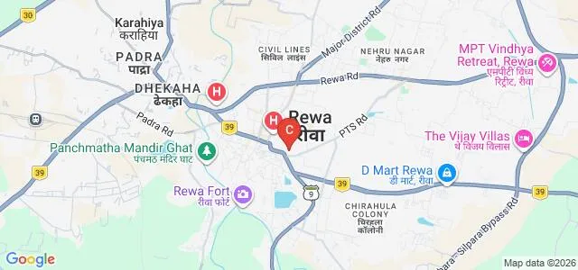 Shyam Shah Medical College, Rewa Map