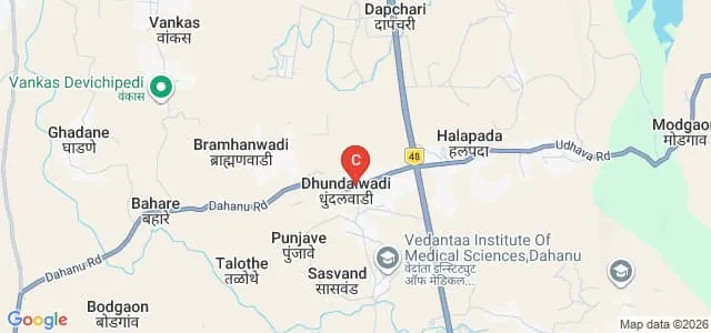 Vedantaa Institute of Physiotherapy Sciences, Palghar Map