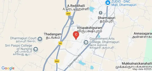 Sri Vijay Vidyalaya College of Nursing, Dharmapuri Map