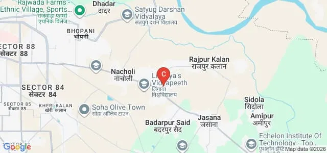 Lingaya's GVKS Institute of Management and Technology, Faridabad Map