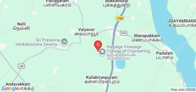 Karpaga Vinayaga Institute of Medical Sciences and Research Centre, Palayanoor Map