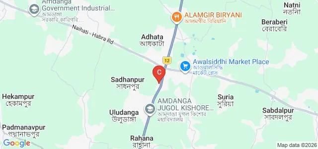 Amdanga Adarsha Teachers Training College, South 24 Parganas Map