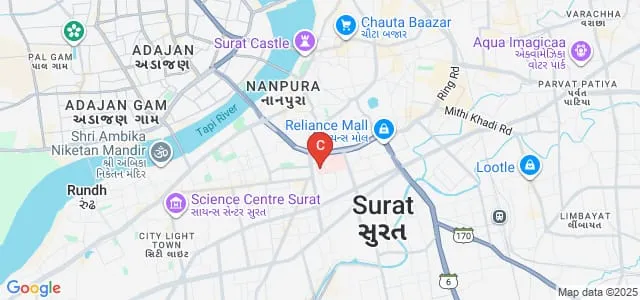 Government Physiotherapy College, Surat Map