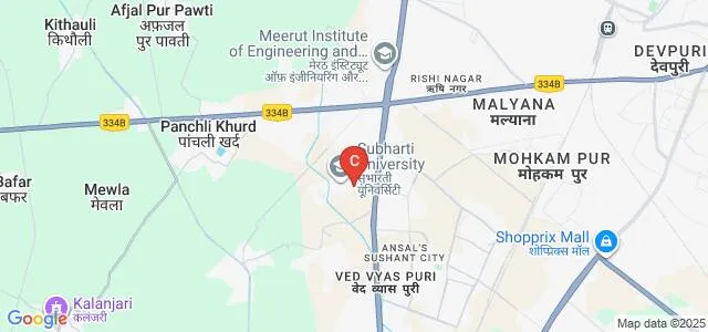 Directorate of Distance Education, Swami Vivekanand Subharti University, Meerut Map