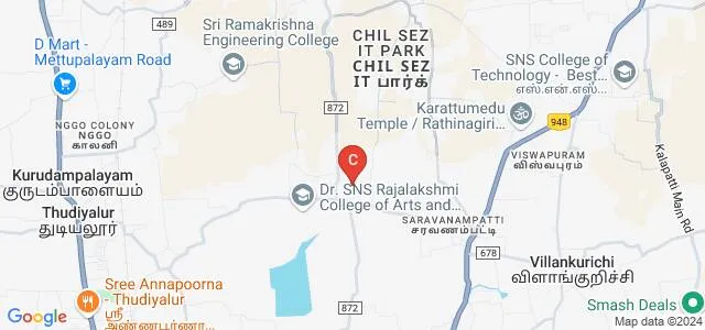 Sankara Institute of Management Science, Saravanampatty Map