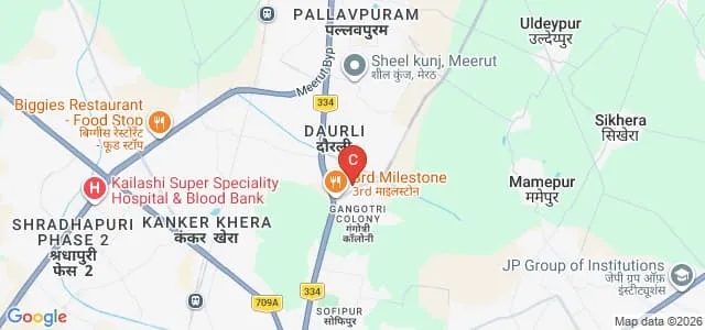 College of Applied Education and Health Sciences, Meerut Map