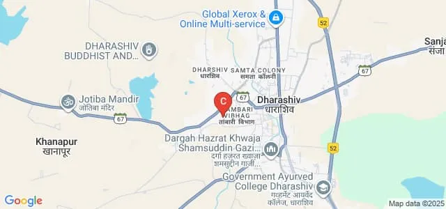 Adarsh Shikshan Prasarak Mandal's D Pharmacy Institute, Osmanabad Map