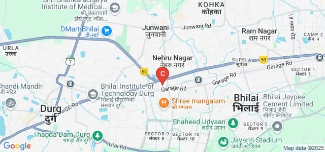 CM Nursing Institute, Bhilai Map