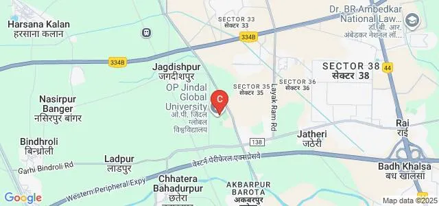 Jindal School of Environment and Sustainability, Sonipat Map