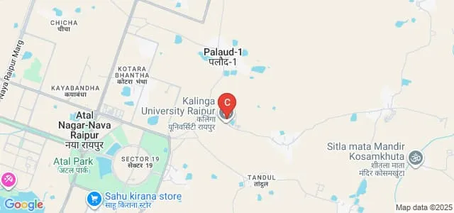 Faculty of Law, Kalinga University, Raipur Map