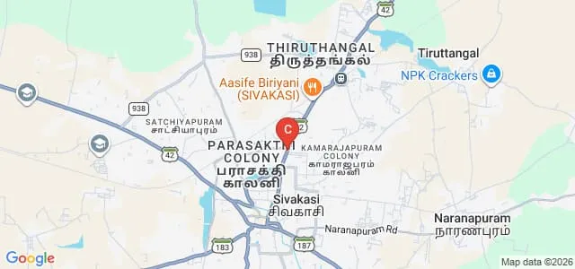 The Standard Fireworks Rajaratnam College for Women, Sivakasi Map