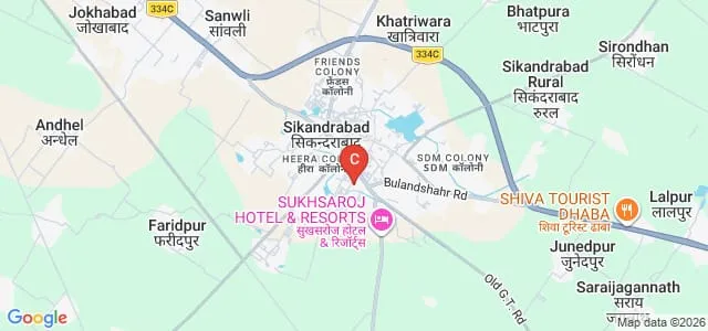 Shiv Mandir Chhuttan Lal Kaka Girls PG and B Ed College, Sikandrabad Map