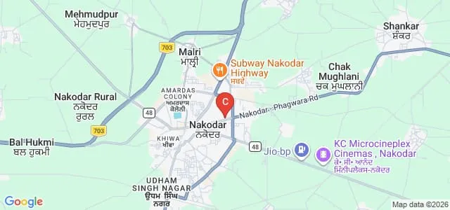 KRM DAV College, Nakodar Map
