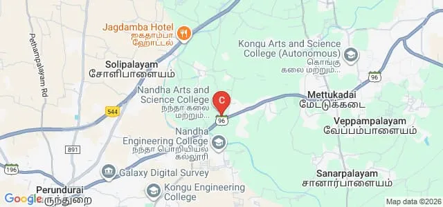 Nandha College of Pharmacy, Erode Map